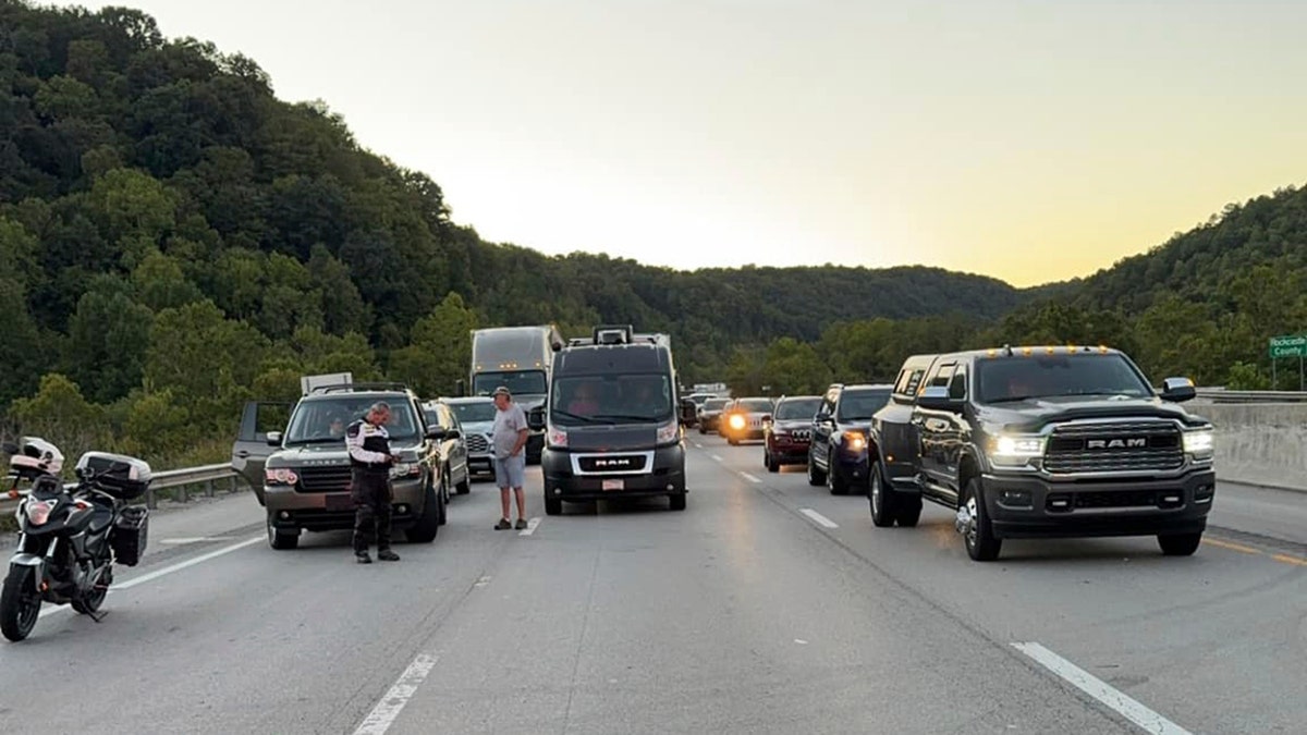 tráfico detenido en la I-75