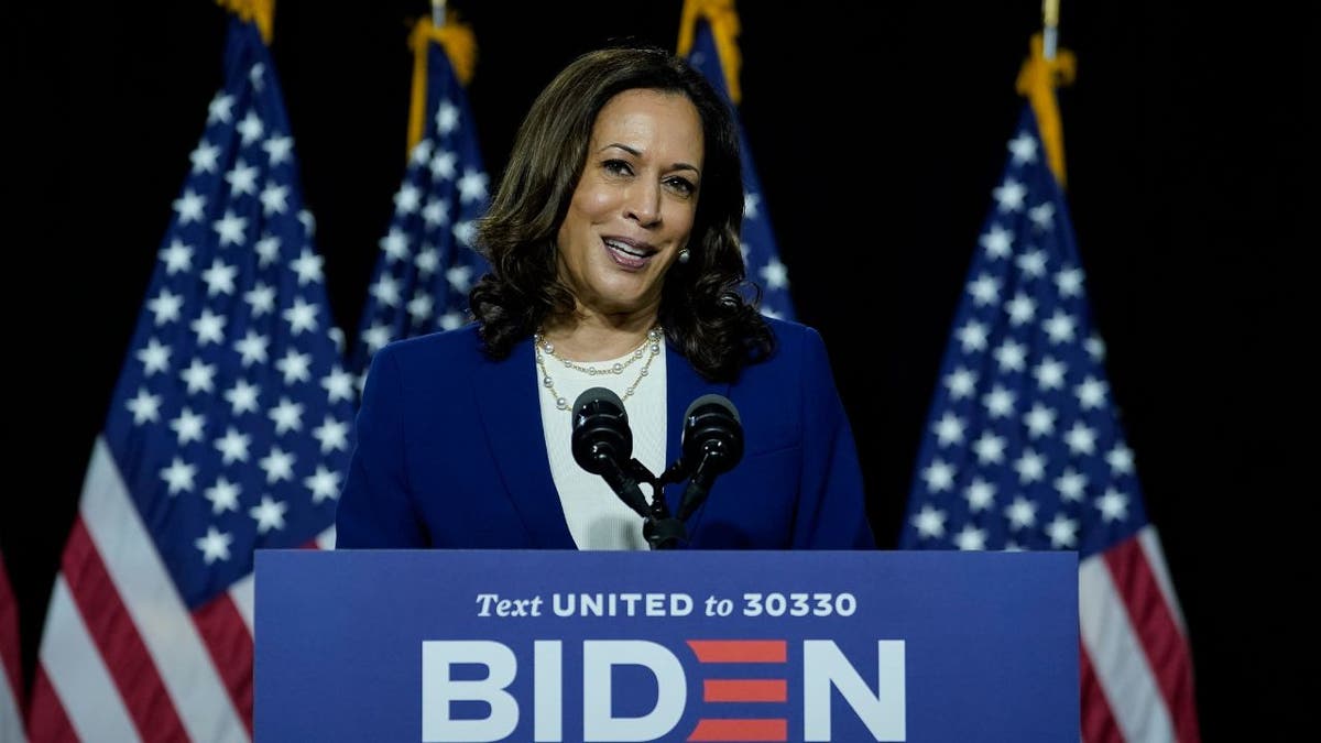 Kamala Harris en campaña en 2020