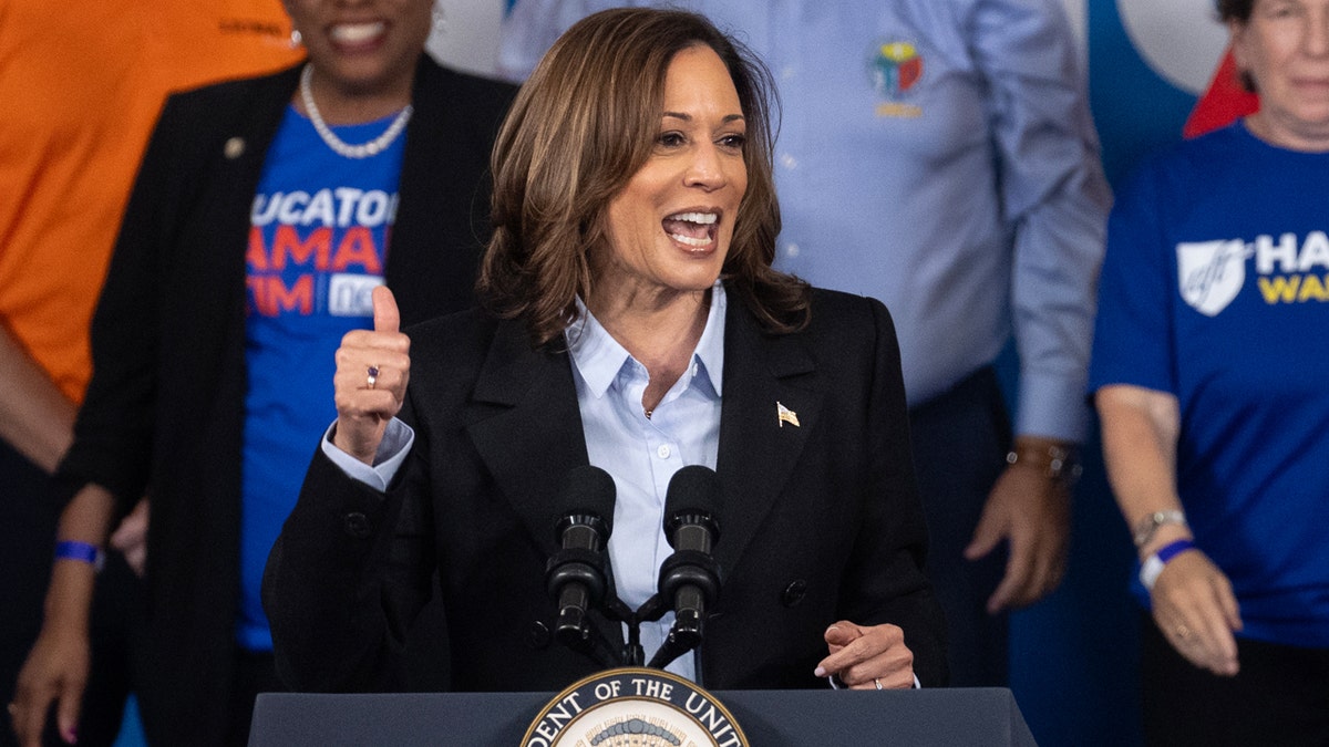 Kamala Harris en primer plano