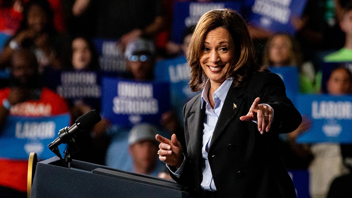 Kamala Harris at a rally