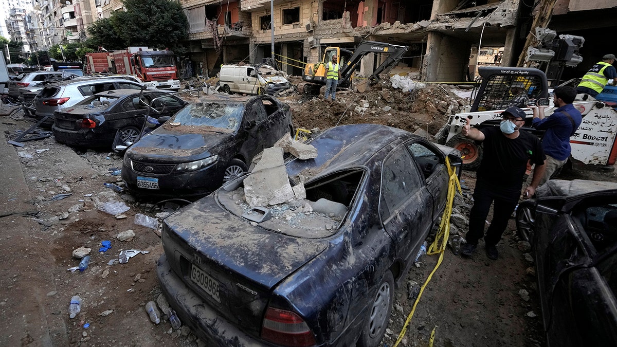 Secuelas del ataque aéreo en Beirut