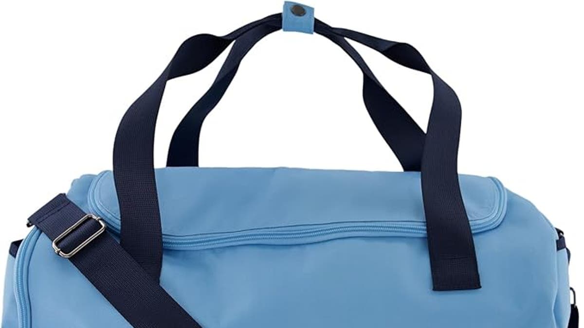 This duffel bag is great for sleepovers.