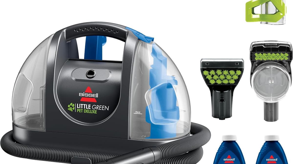 The little green vacuum cleaner is on sale.