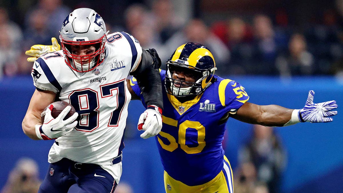 Gronk shakes off a tackler