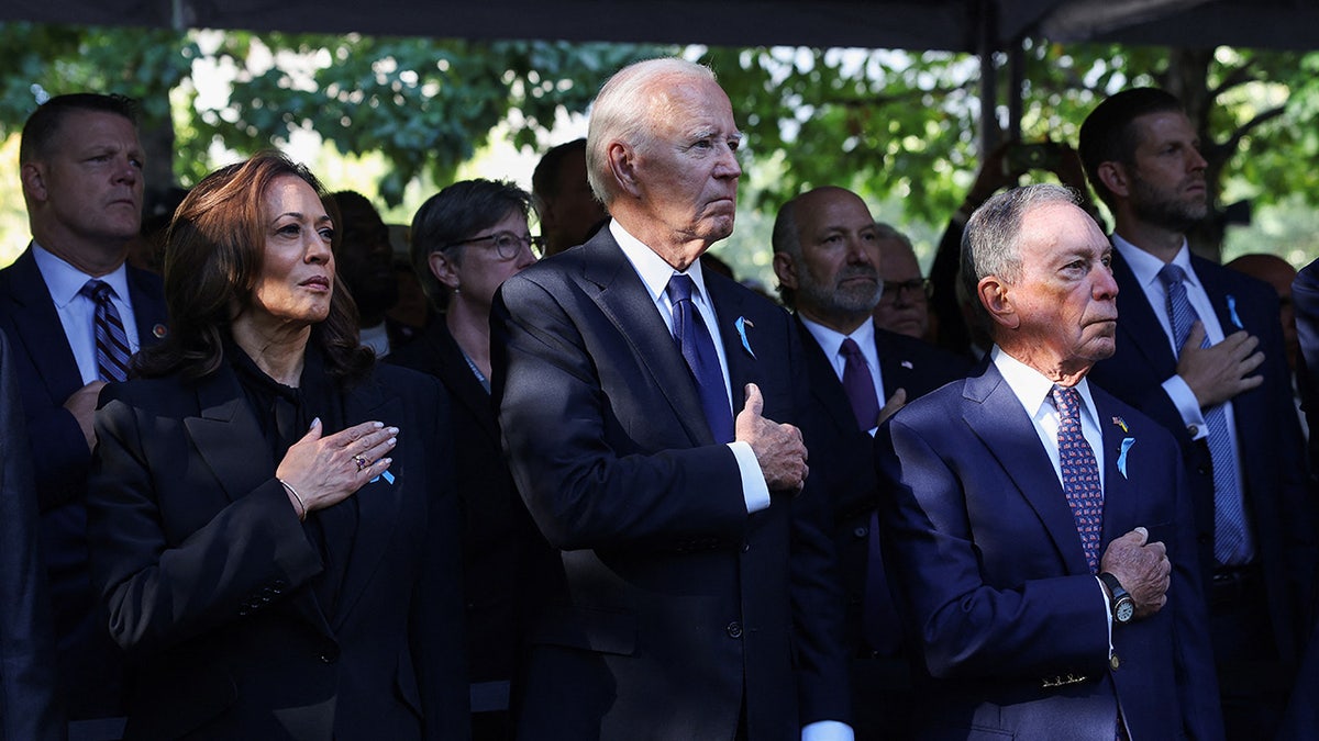 Donald Trump, JD Vance, Kamala Harris y Joe Biden asisten a un acto conmemorativo del 11 de septiembre en NYC.