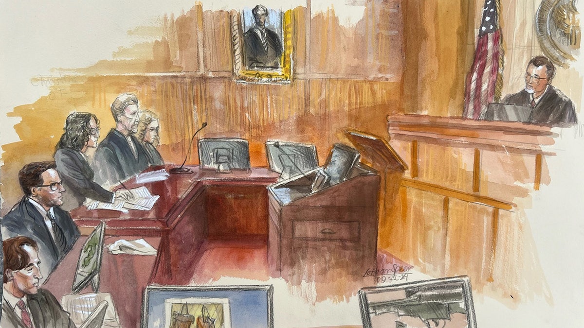 A tribunal  sketch depicts Ryan Routh arsenic  helium  appears successful  national  tribunal  successful  West Palm Beach