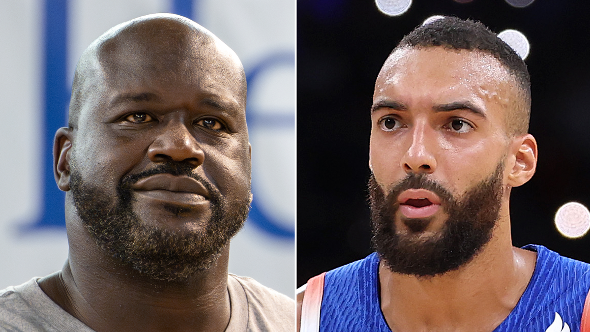 Shaquille O'Neal i Rudy Gobert obok siebie