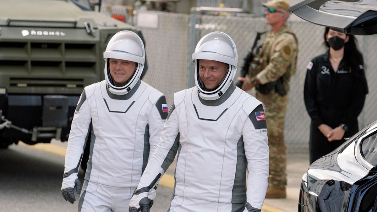 SpaceX crew in spacesuits