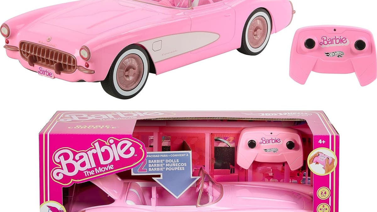 A los fanáticos de Barbie les encantará este Corvette con control remoto.