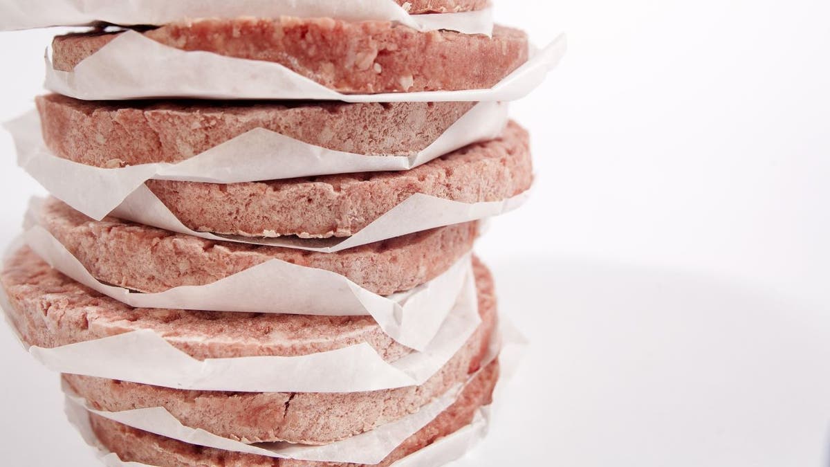 Stock photo of frozen burgers