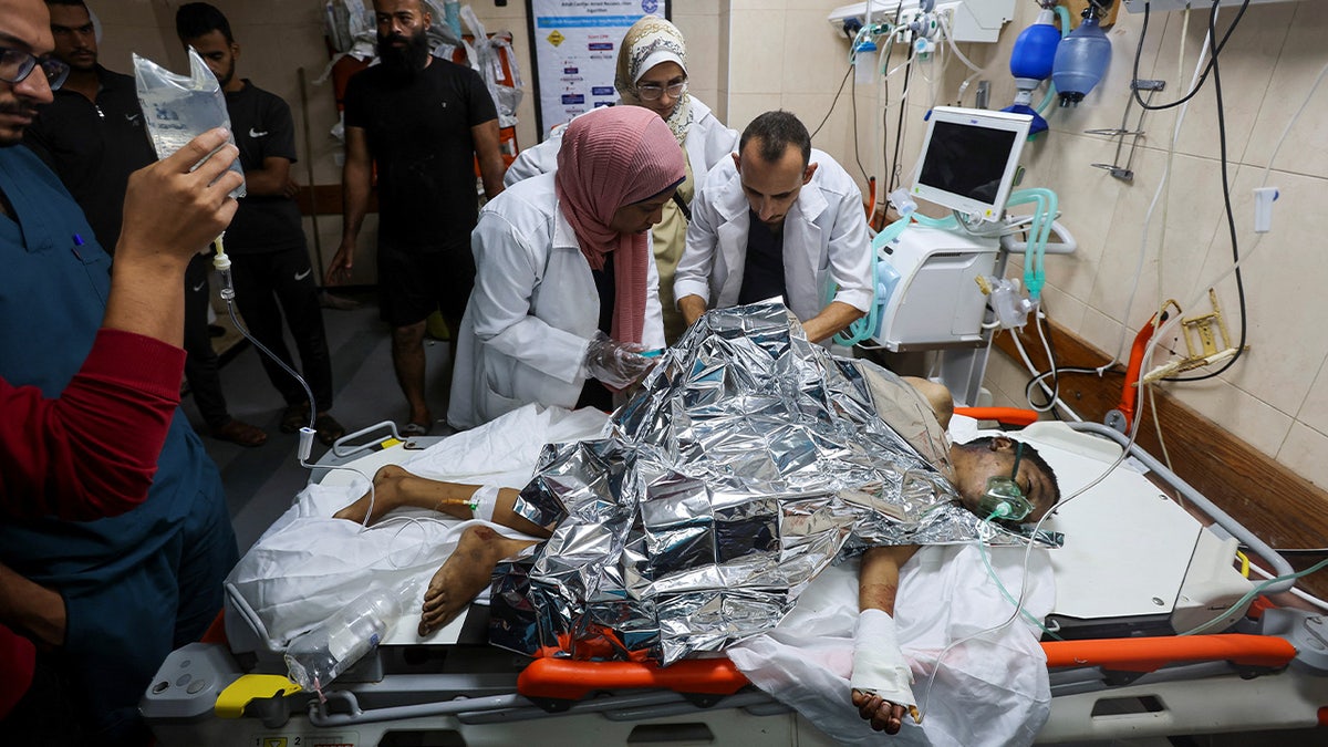 Un niño herido en Gaza