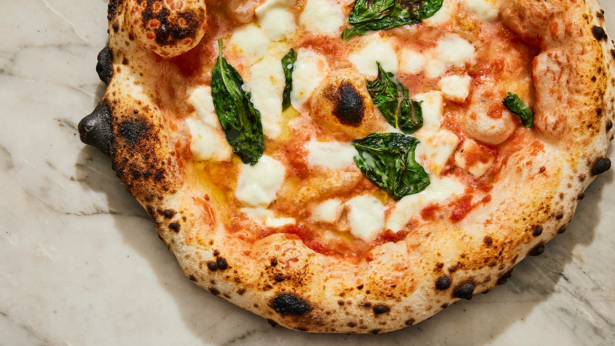 A margherita pizza from Una Pizza Napoletana.