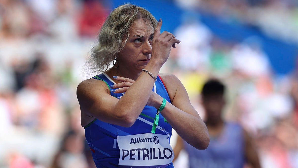 Valentina Petrillo se prepara para a corrida