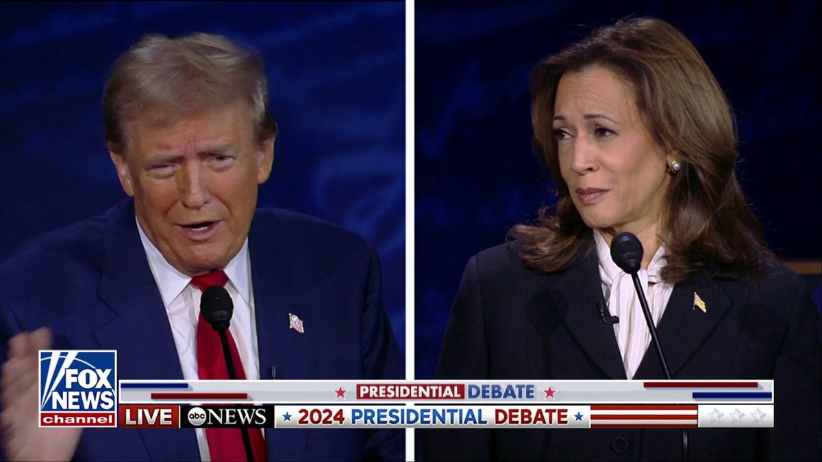 El ex presidente Trump y la vicepresidenta Kamala Harris