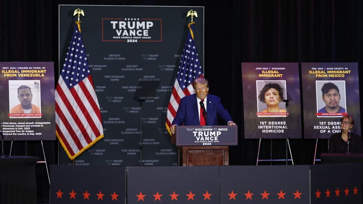 Trump on the podium