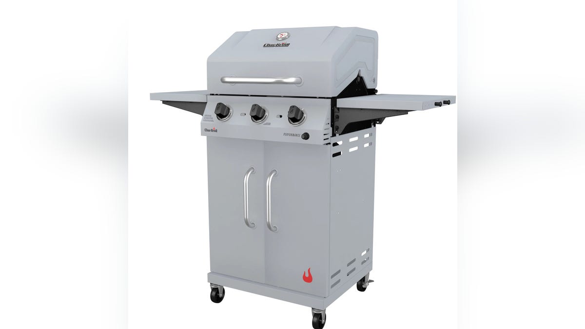 Try this propane state  grill with cabinet.