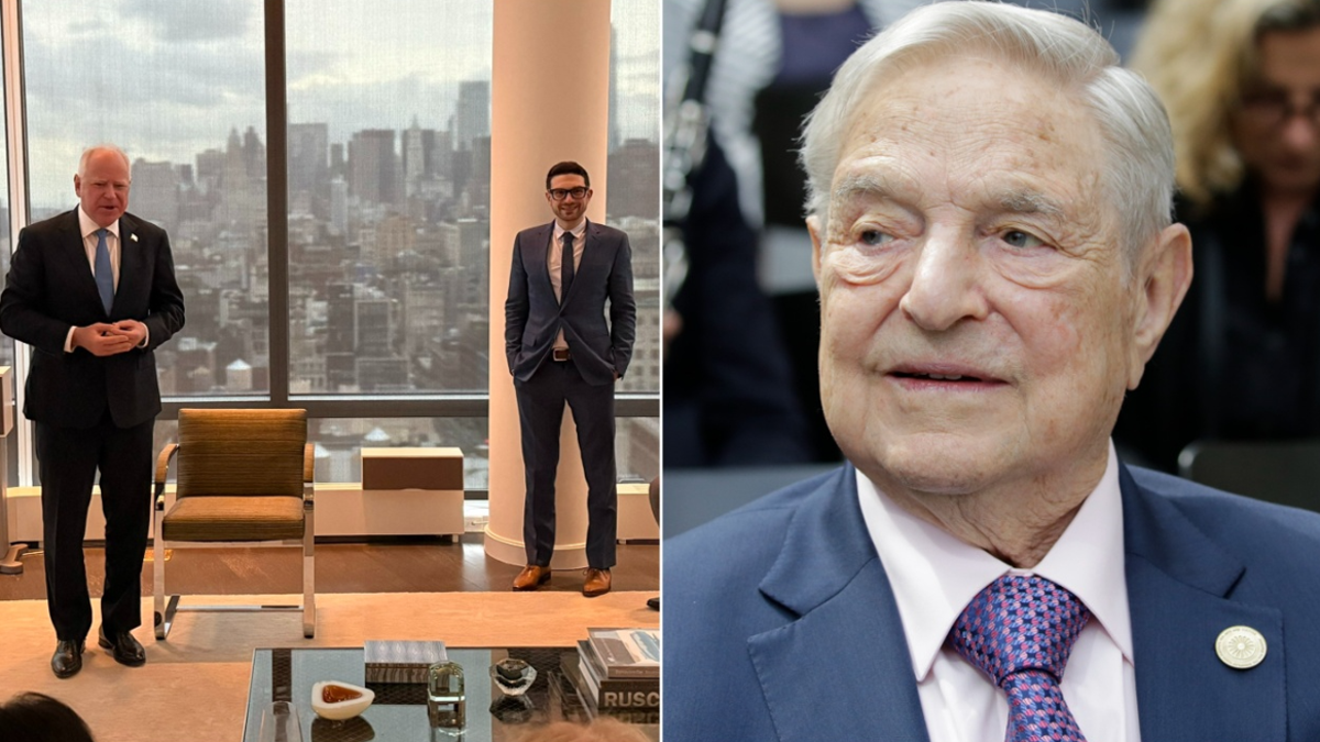 Walz criticized for cuddling George Soros son in luxury New York  