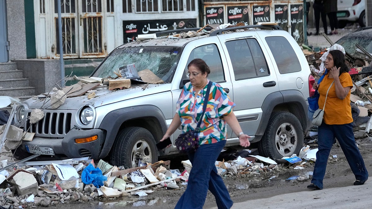 Vehículo dañado en Beirut