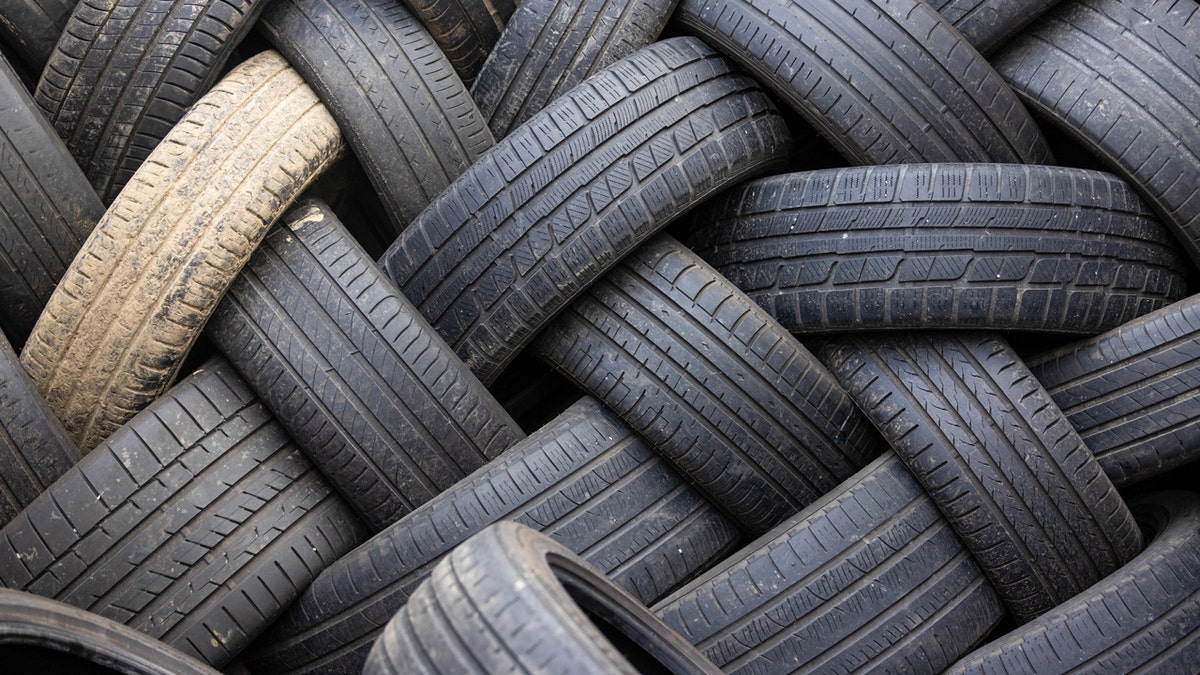 Stack of car tires