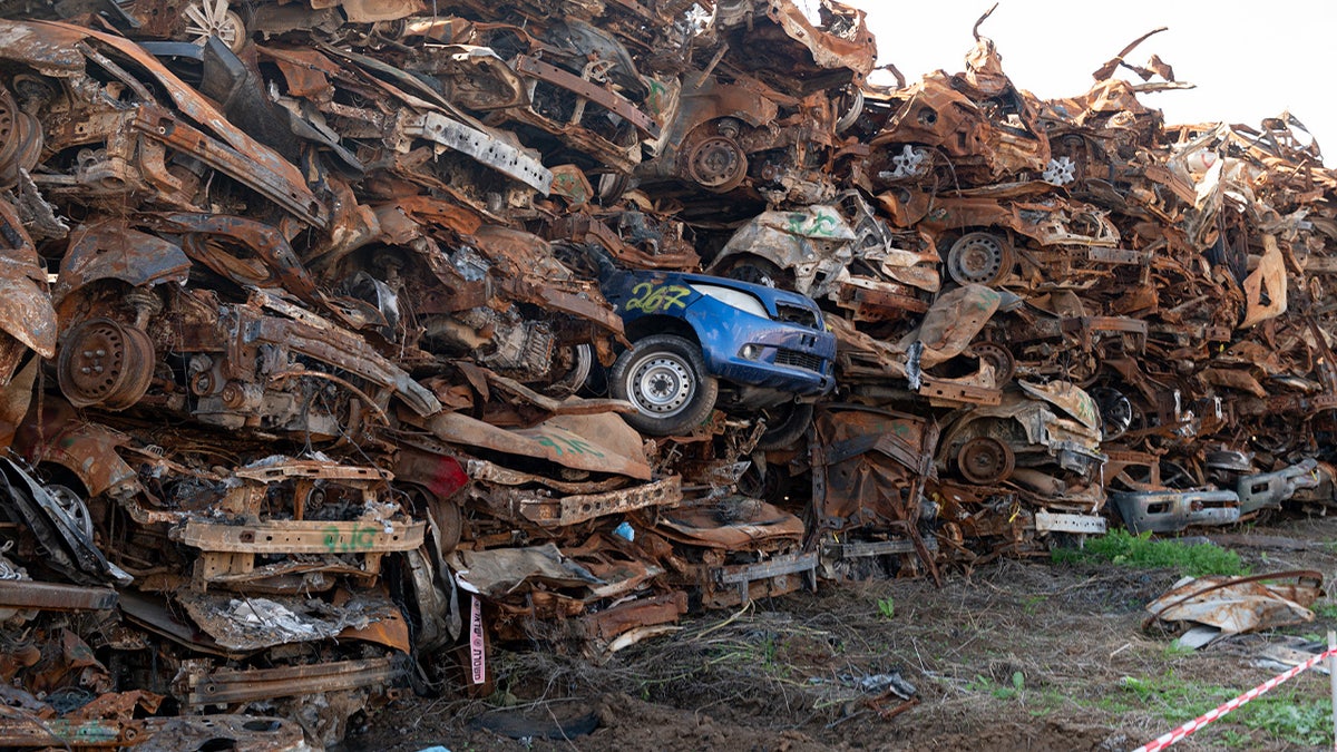 Over 800 Damaged cars from the October 7th Hamas attacks are collected