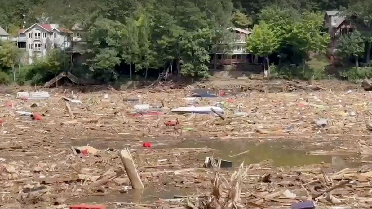 Helene impacts connected  Lake Lure