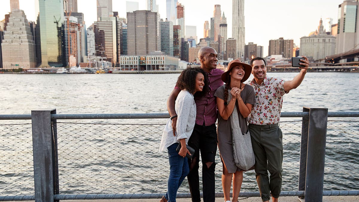 Amigos juntos en Nueva York