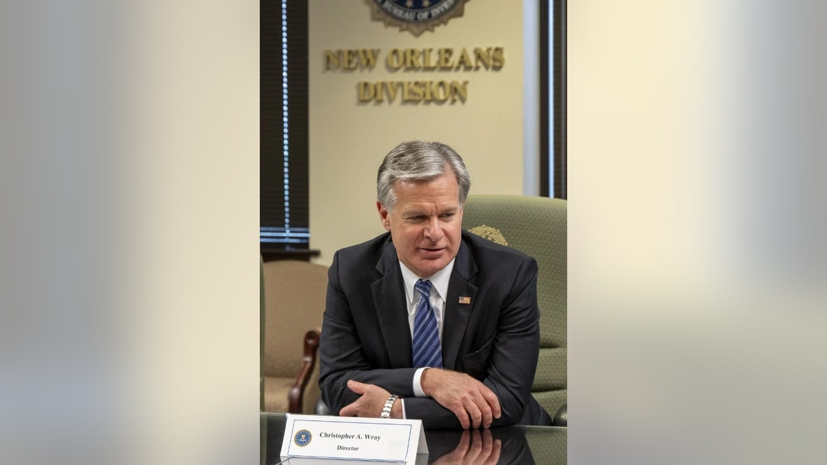 El director del FBI Christopher Wray habla en Nueva Orleans el 6 de septiembre