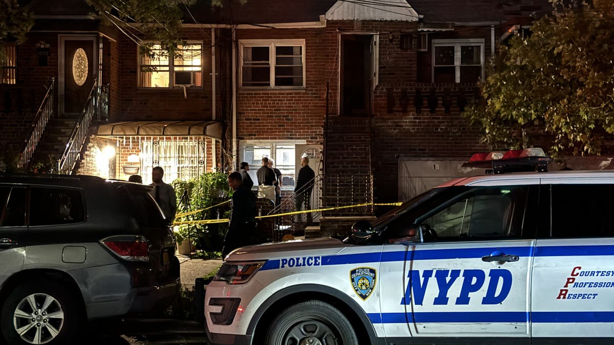 NYPD outside residential home
