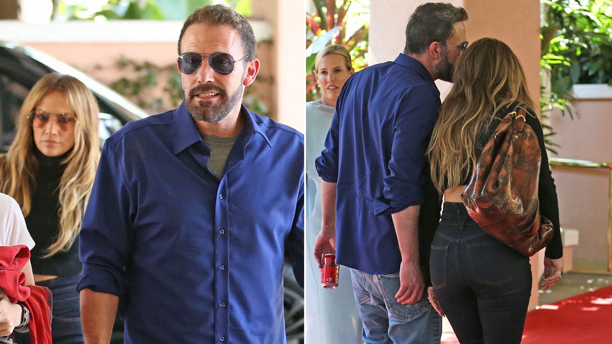 jennifer lopez and ben affleck together at the beverly hills hotel