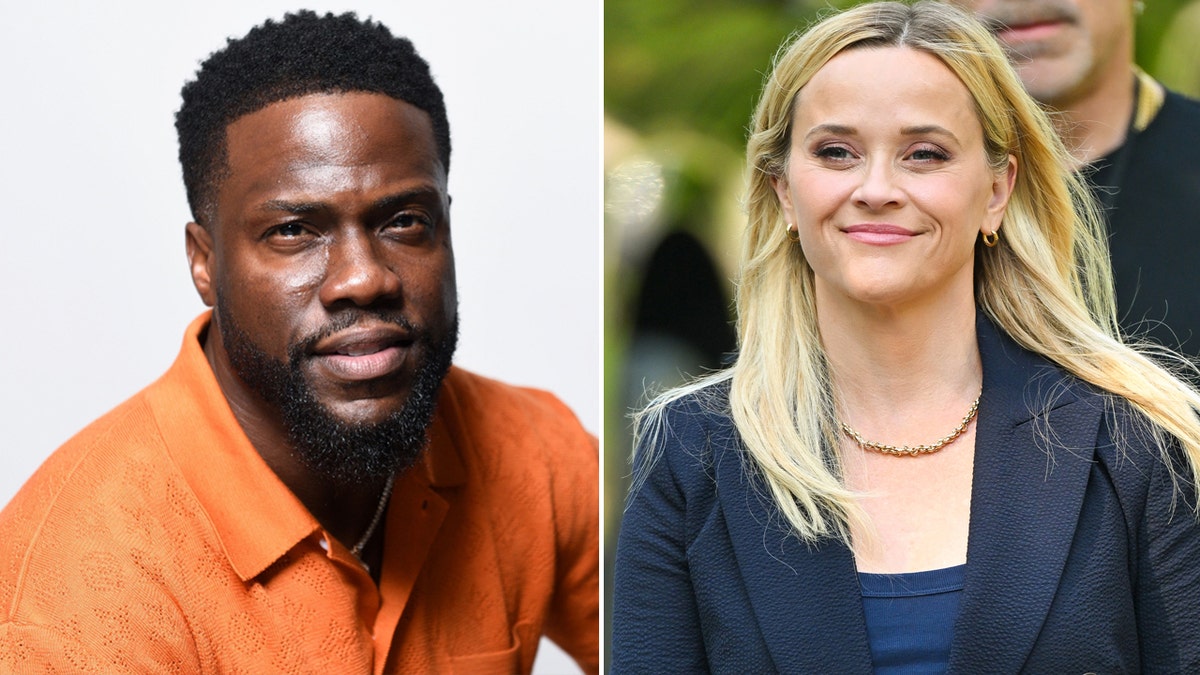 Split photo of Kevin Hart and Reese Witherspoon