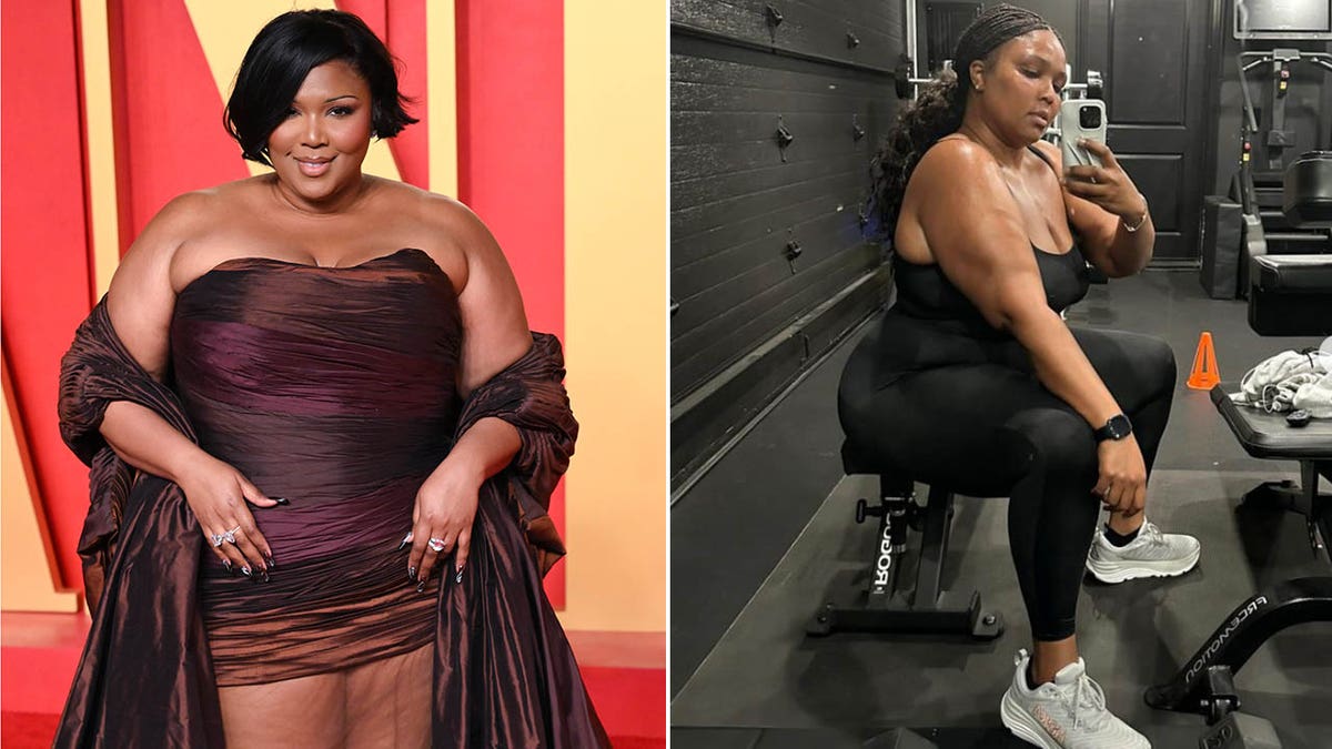 Lizzo on the red carpet/Lizzo training