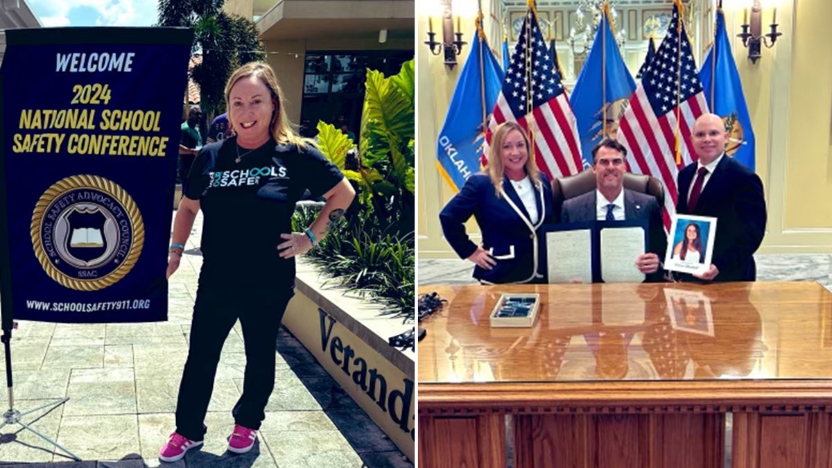 Oklahoma Governor Kevin Stitt with Lori Alhadeff and her husband Dr. Ilan Alhadeff