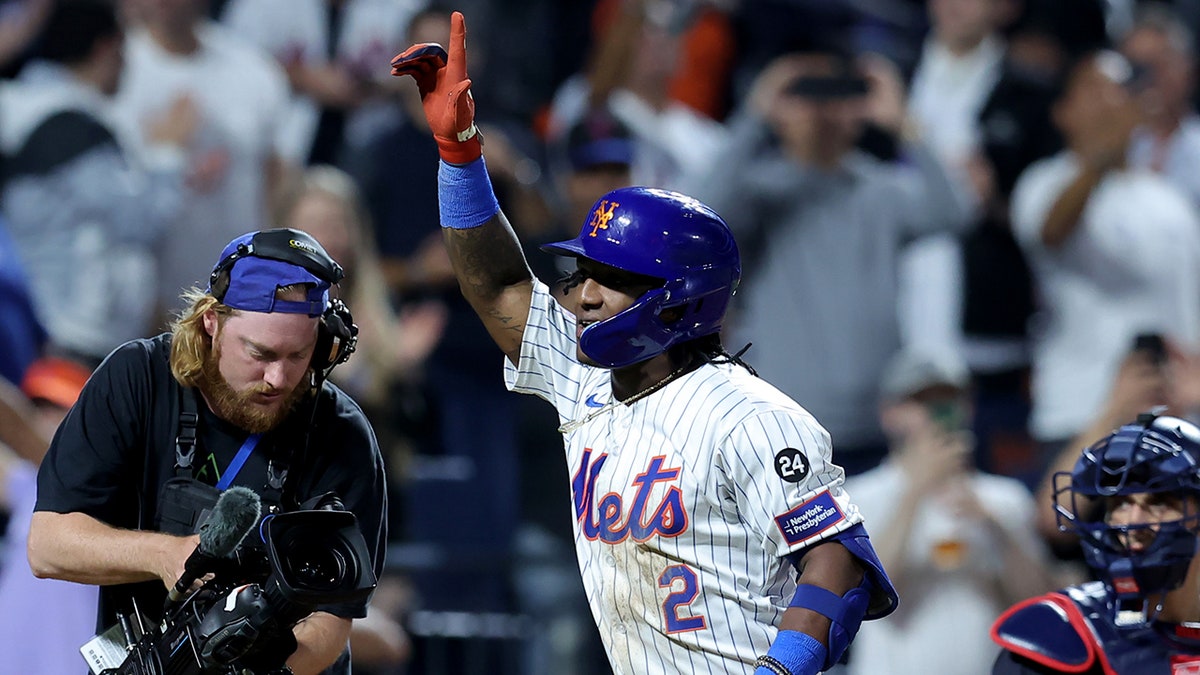 Luisangel Acuña after home run