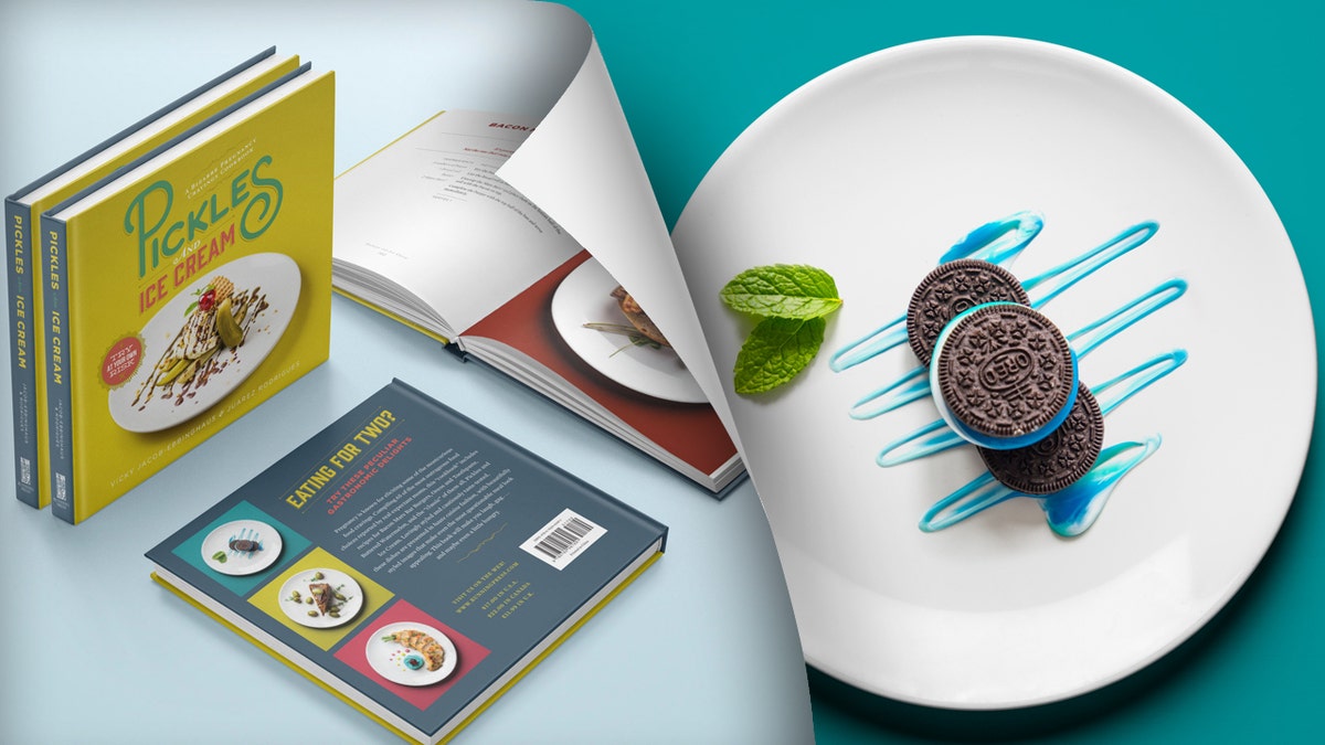 libro "Pickles and Ice Cream", y uno de los platos del libro