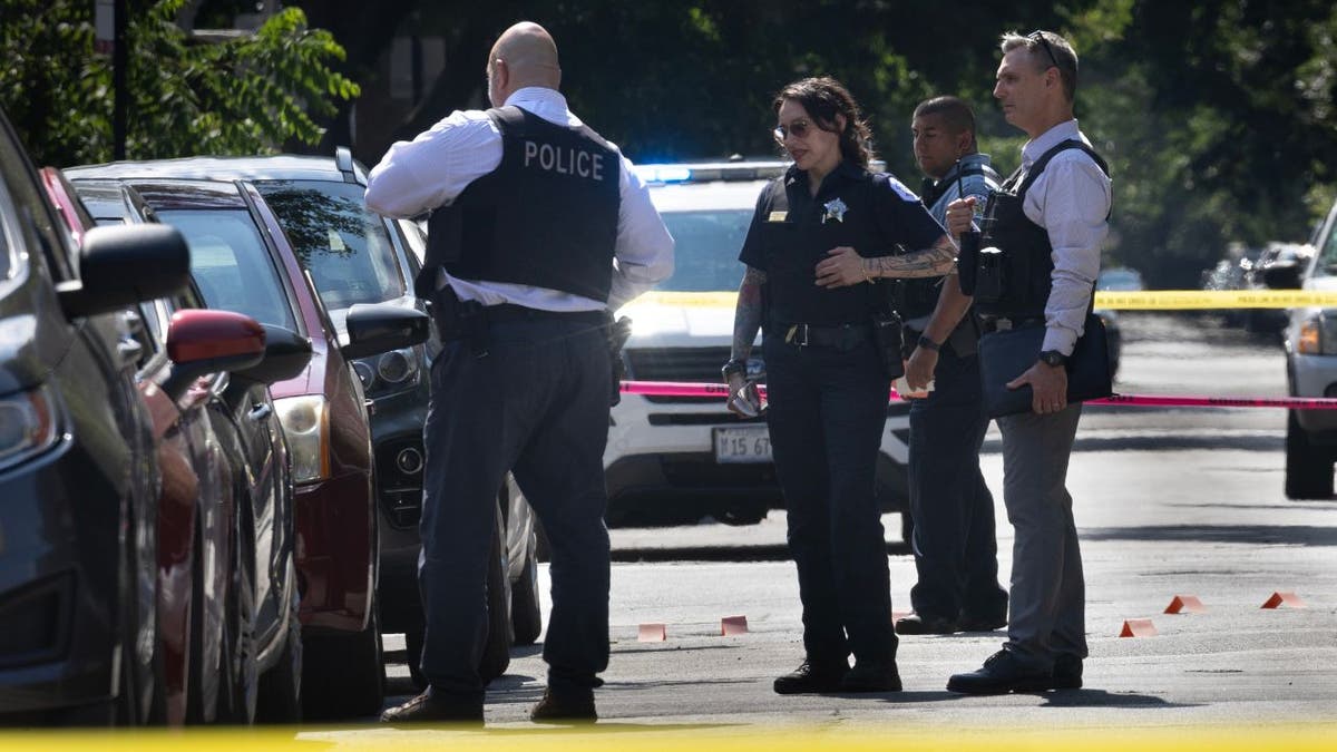 policía en un tiroteo en Chicago