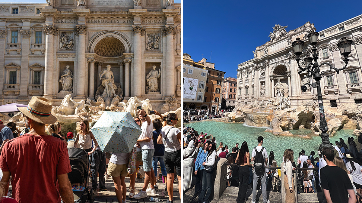 fuente de trevi turistas dividir Roma