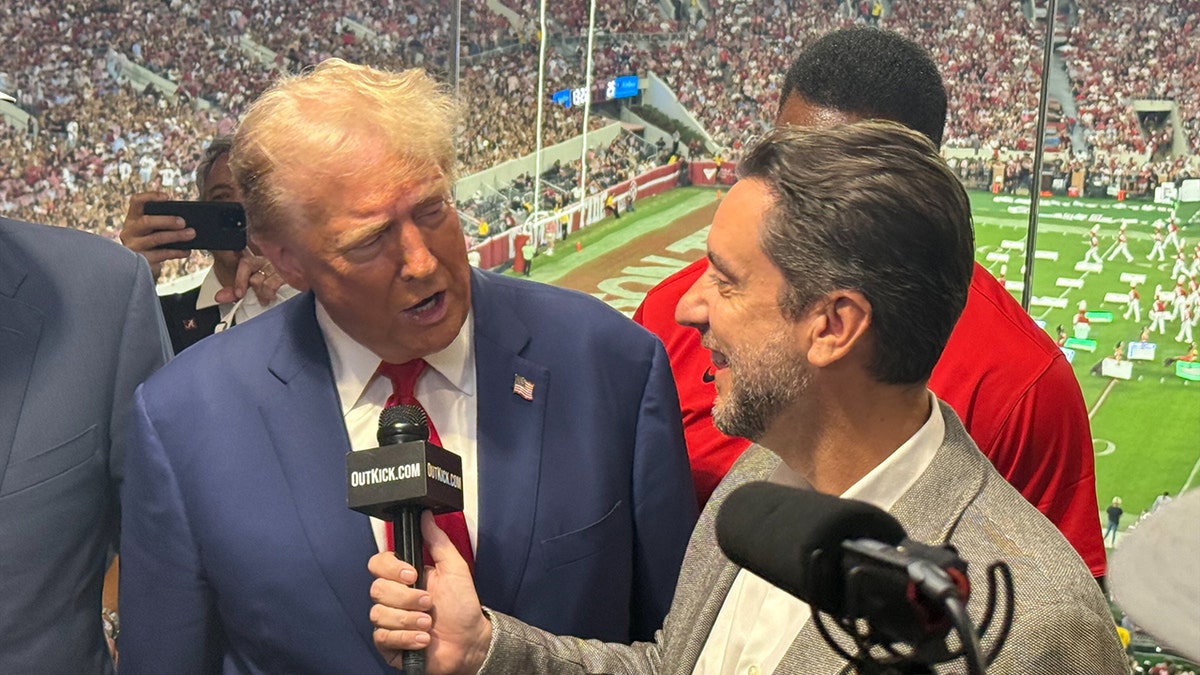 OutKick's Clay Travis interviews Trump on epic SEC clash, state of race: 'This is really big time football’  at george magazine