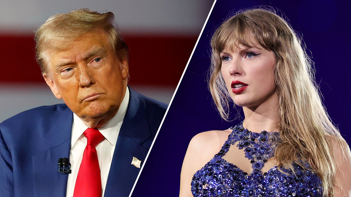 Donald Trump and Taylor Swift side-by-side