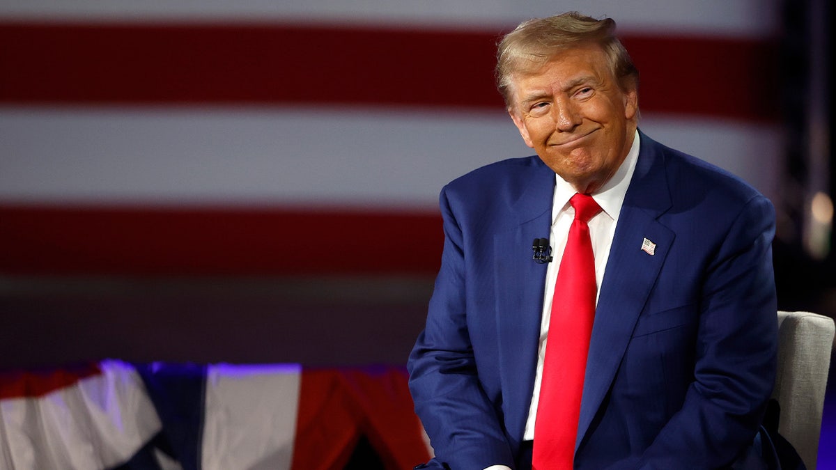 Republican presidential candidate and former U.S. President Donald Trump participates in a Fox News Town Hall with Sean Hannity at the New Holland Arena in Harrisburg, Pennsylvania on September 4, 2024. 