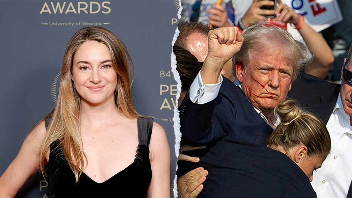 Shailene Woodley and Donald Trump split image