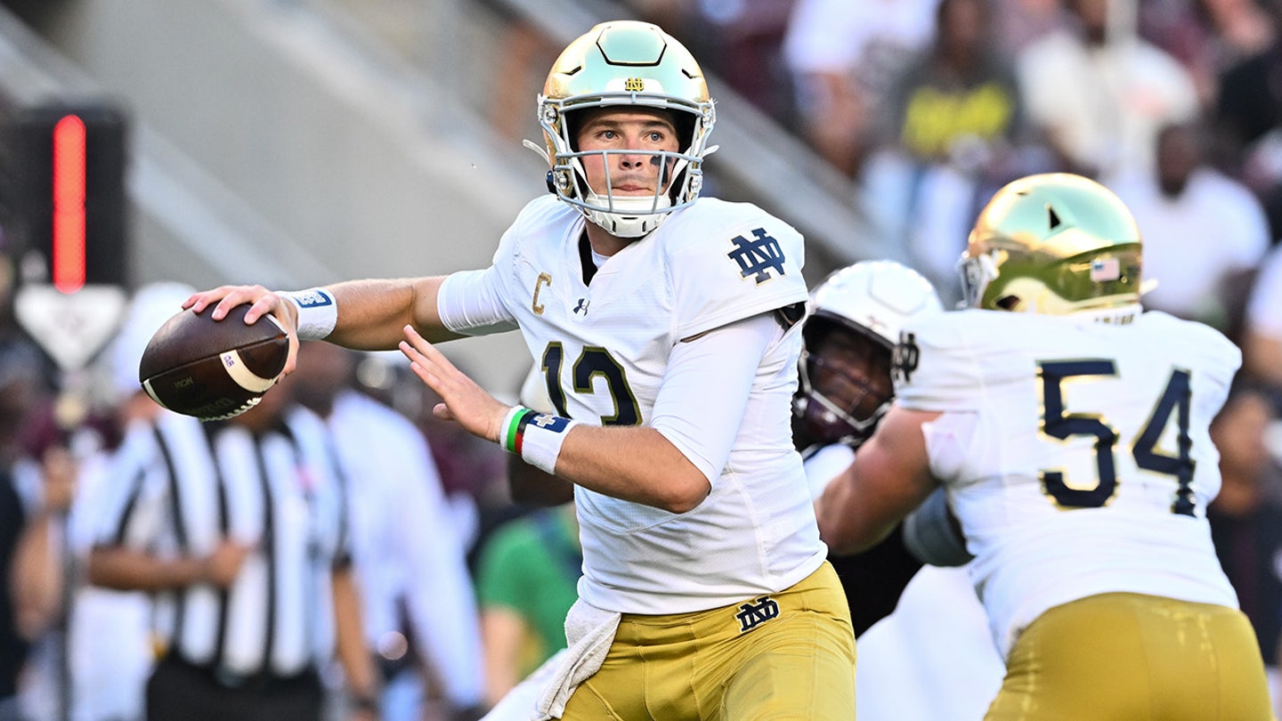 Notre Dame Quarterback's Faith on Display: Cross on Face and Bible on Wrist