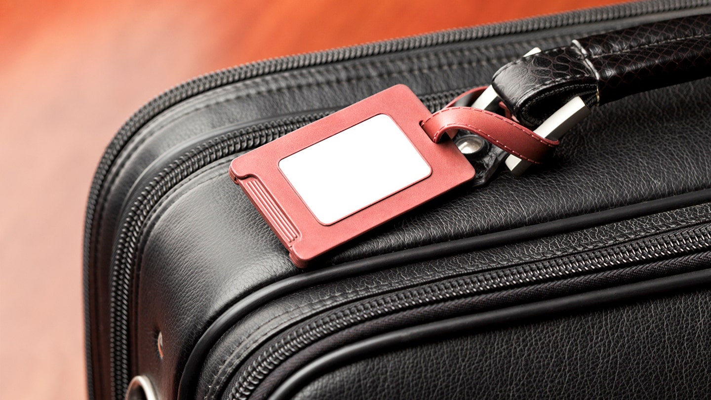 luggage tag with infor