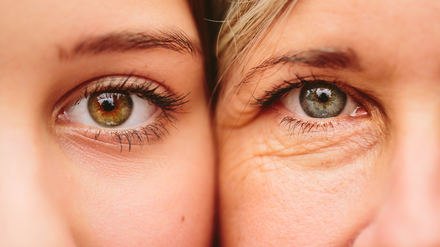 mother daughter close up