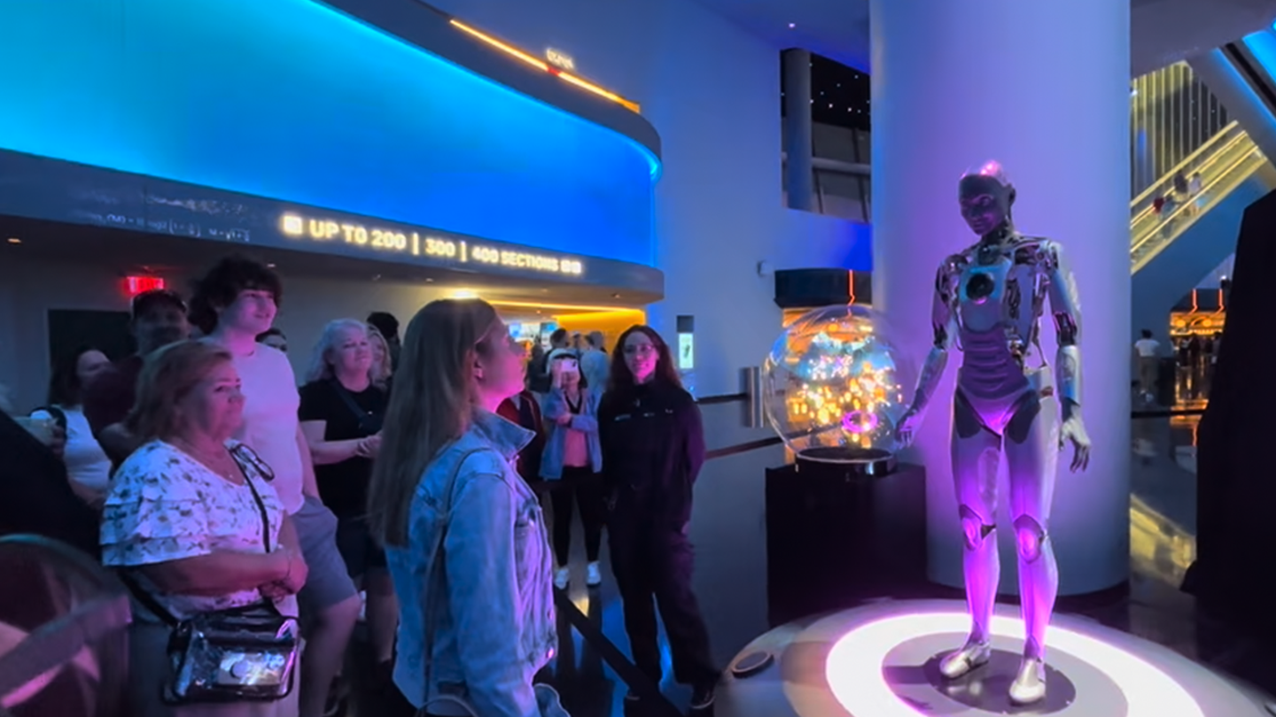 Humanoid Robots Engage Visitors at the Sphere in Las Vegas