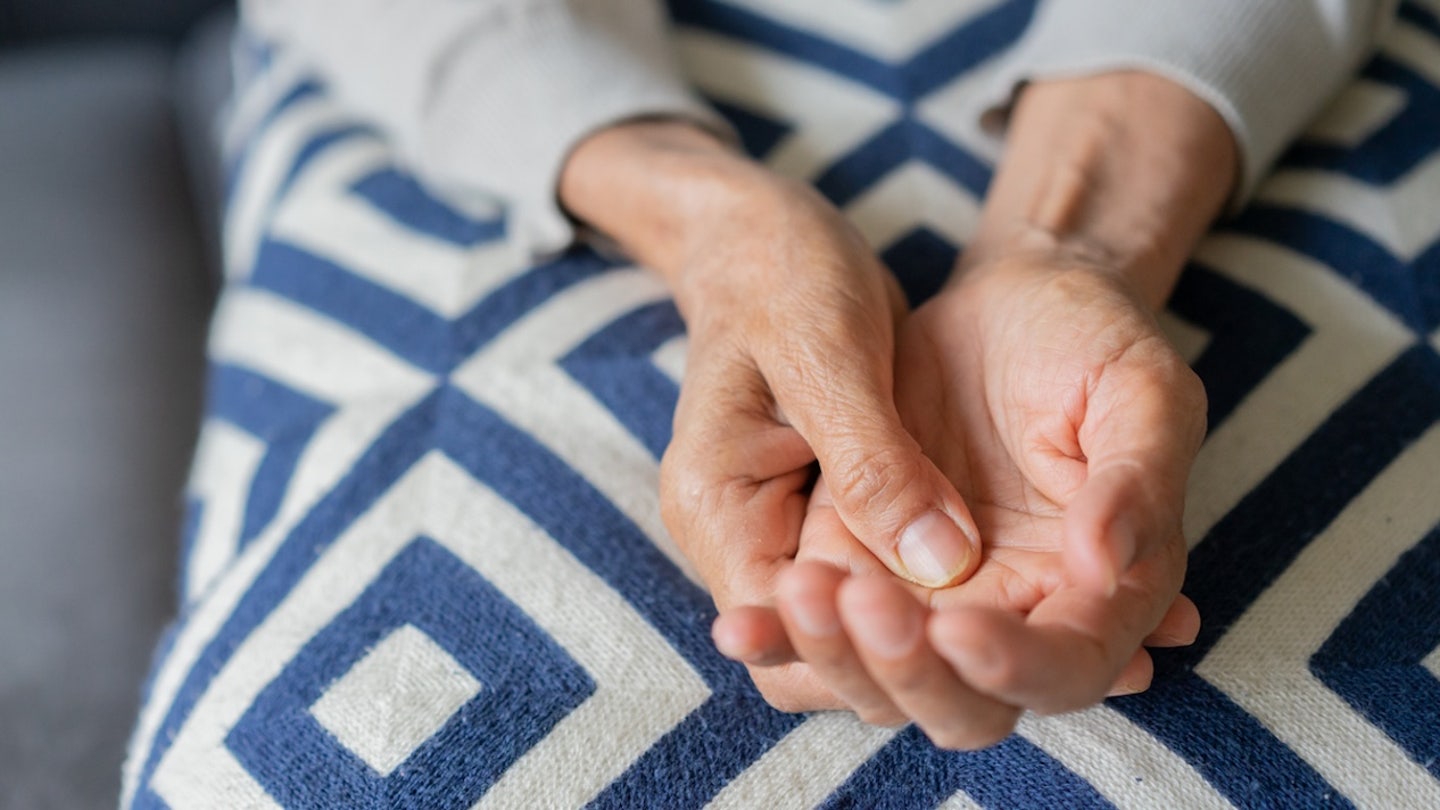 senior woman hands