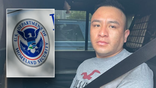 Split image of DHS logo and Jorge Luis Castro-Alvarado