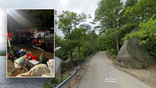 An 11-year-old boy was rescued by authorities after being stuck between two boulders.
