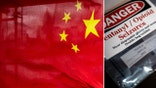 Chinese flag and evidence of fentanyl