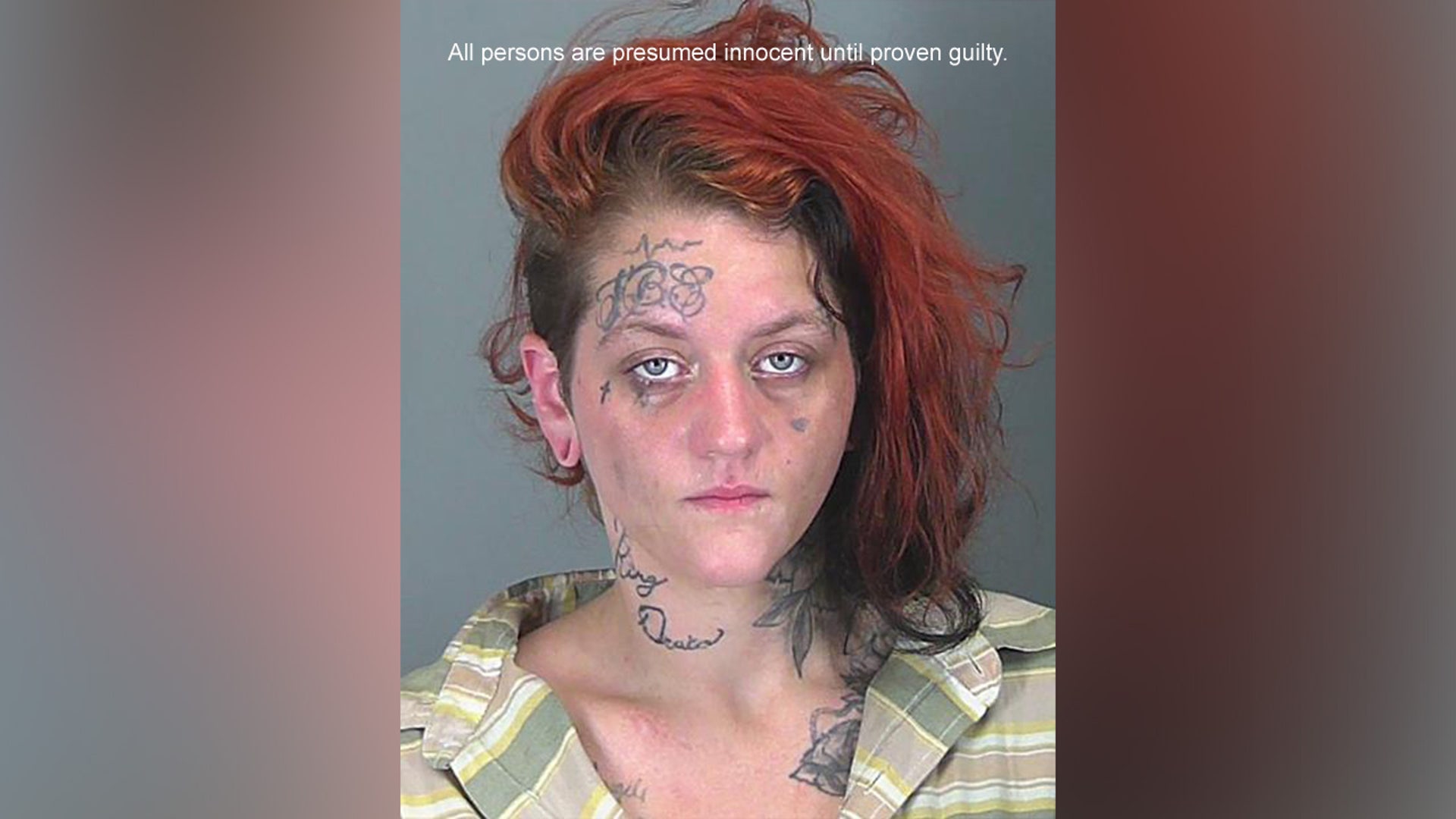 A mugshot of Amber Perry