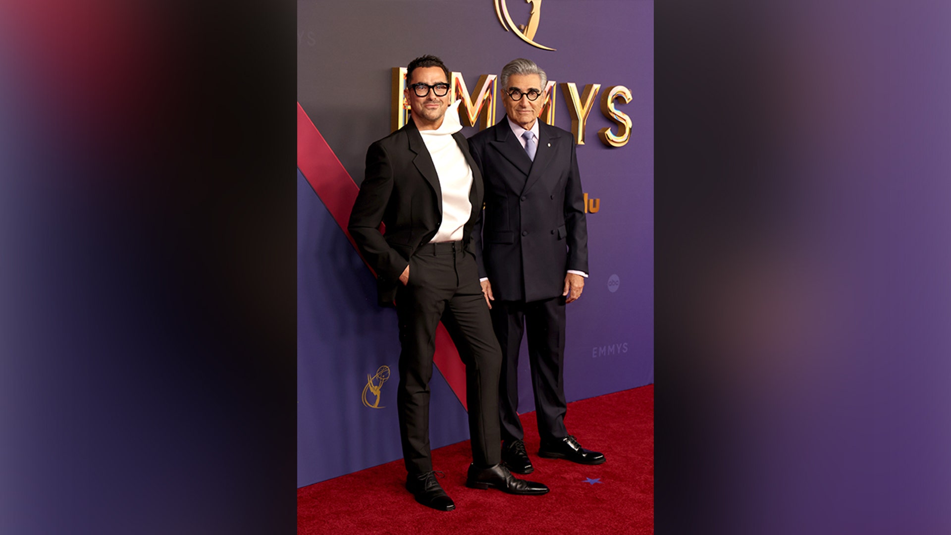 Dan and Eugene Levy on the 2024 Emmy Awards red carpet.